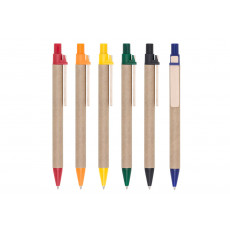 Caneta Ecológica Bambu com Clip Colors