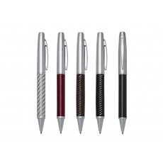 Caneta em Metal com Acabamento em Malha Metalica