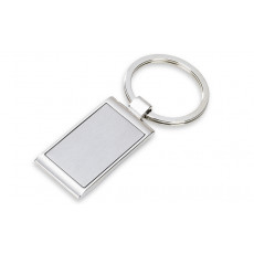 Chaveiro Retangular em Metal com Argola