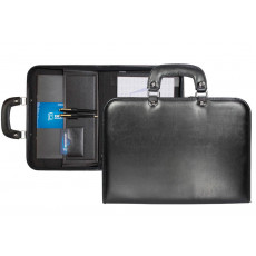 Maleta Executiva p/ Notebook com Alça de Mão em Couro Sintético 38x27x3cm