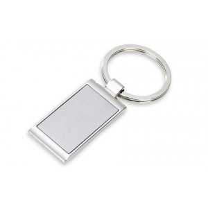 Chaveiro Retangular em Metal com Argola