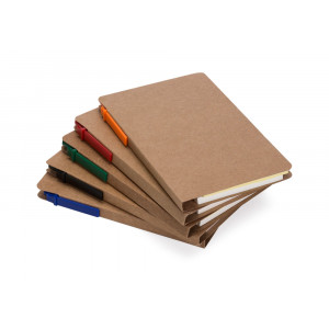 Bloco de anotação com Post-its Coloridos e Caneta