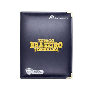 Cardápio A4 Luxo em Couro Sintético 10 Env. Plásticos 31,5x24cm