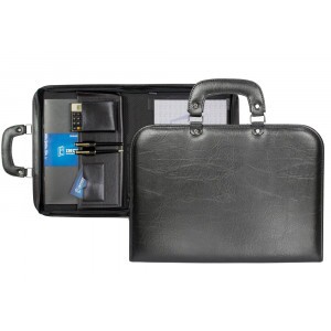 Maleta Executiva com Alça de Mão em Couro Sintético 38x27x5cm