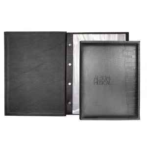 Pasta Álbum Musical Premium em Couro Sintético 25x34,5cm